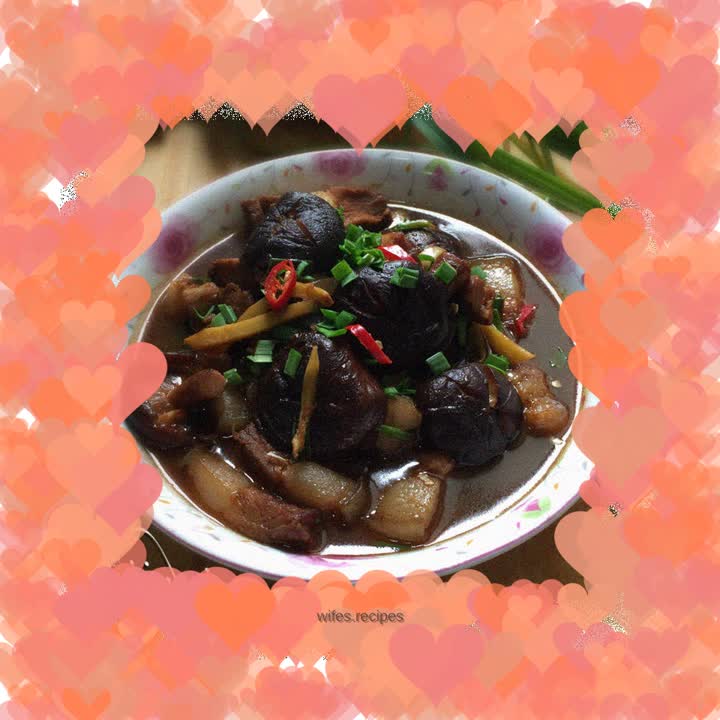 Braised Pork with Mushrooms