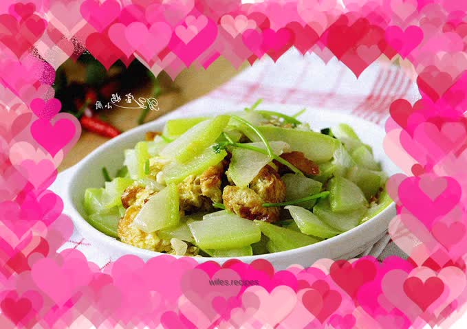 Gourd scrambled eggs