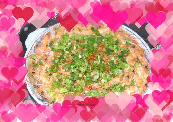 Delicious steamed shrimp