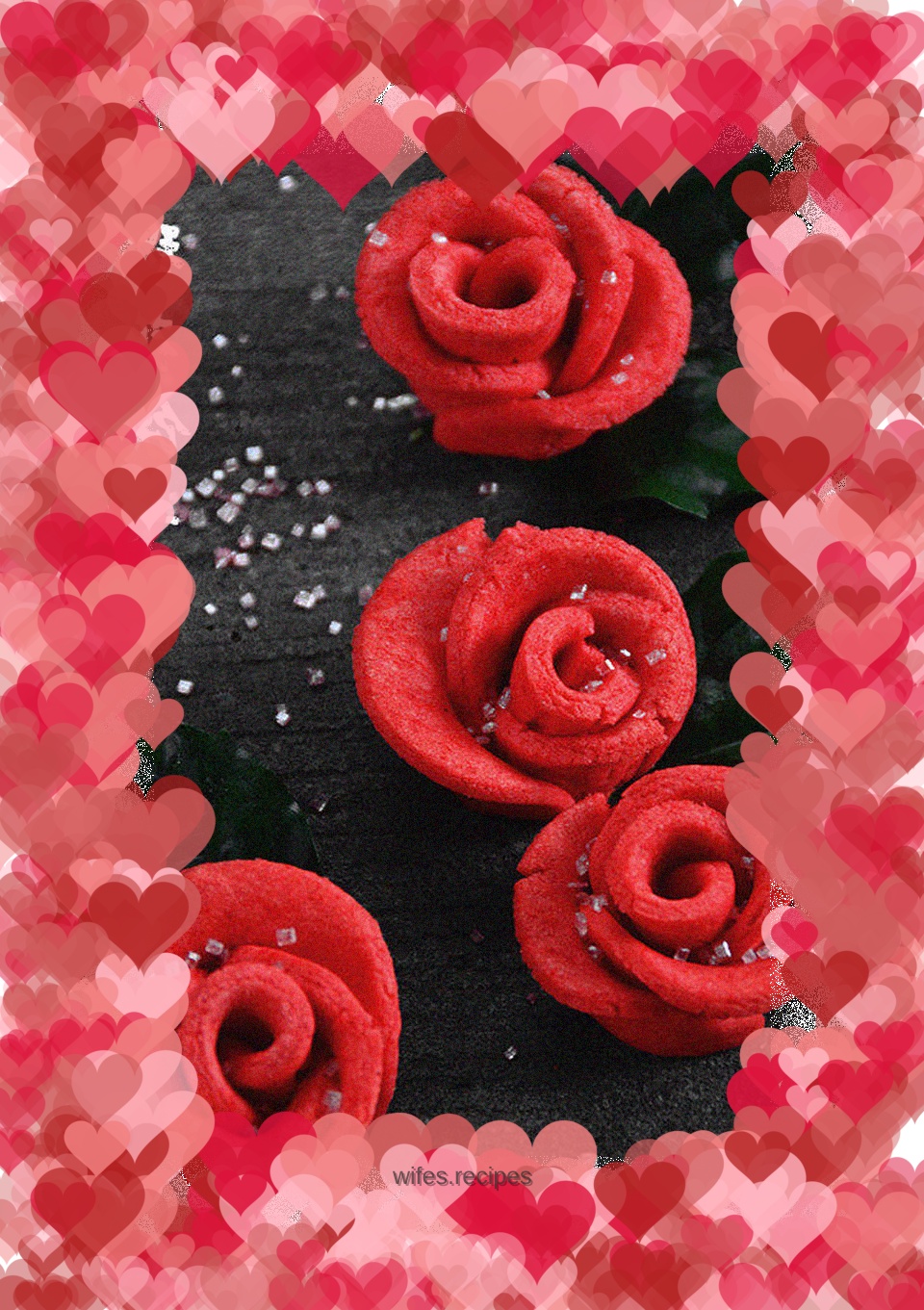Rose flower cookies