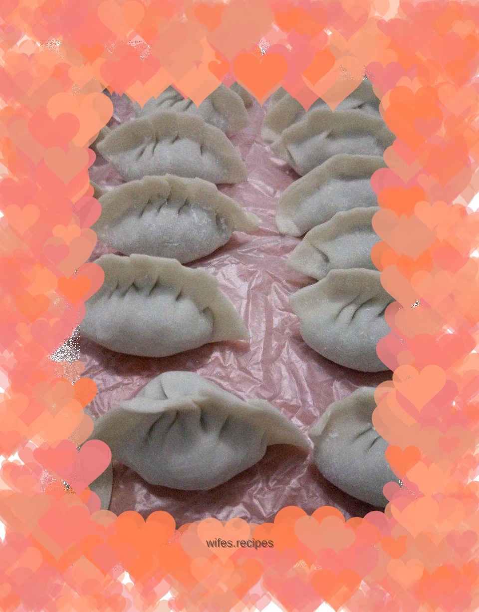 Fennel and leek meat dumplings