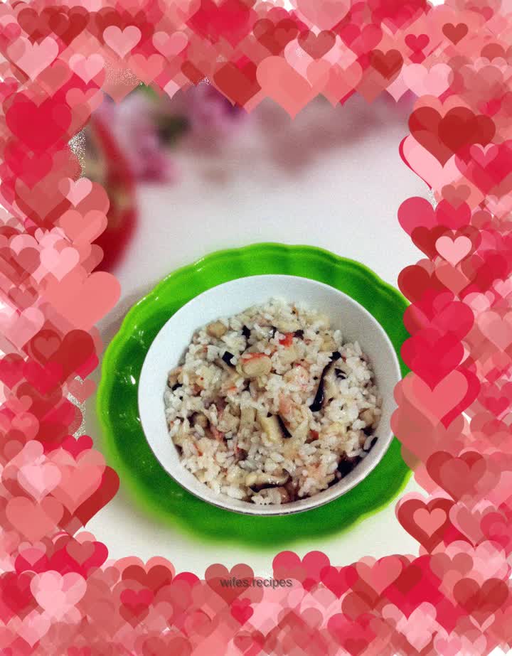 Mushroom and Seafood Fried Rice