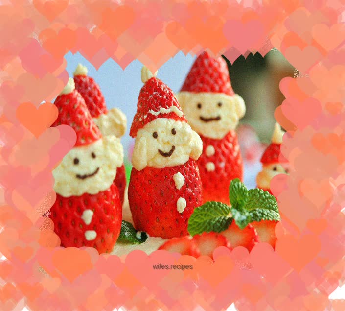 Have a cute and beautiful Christmas [Happy Santa Claus Cake with Snow Scenery]