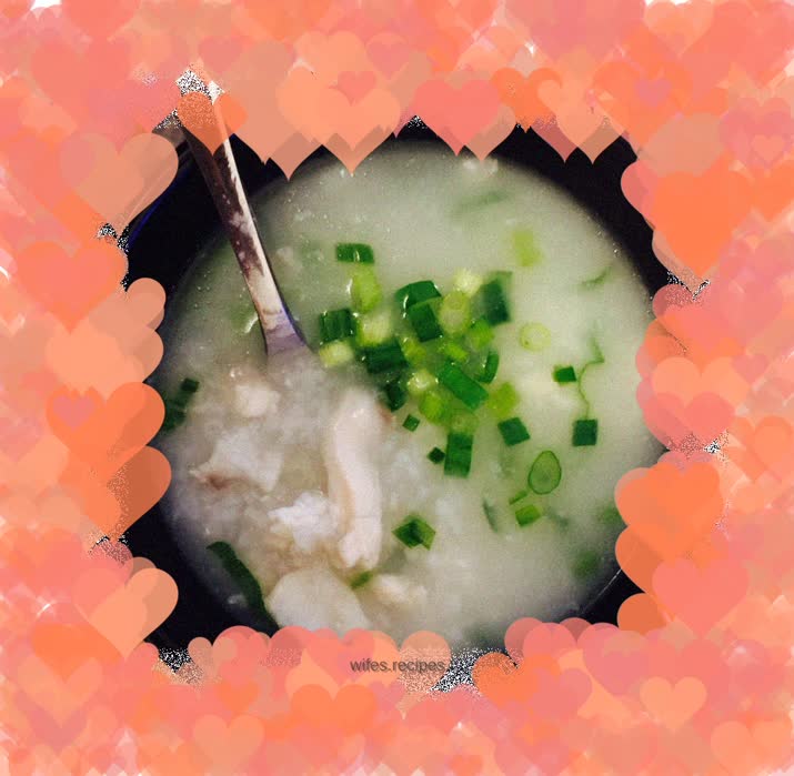 Thick sashimi porridge