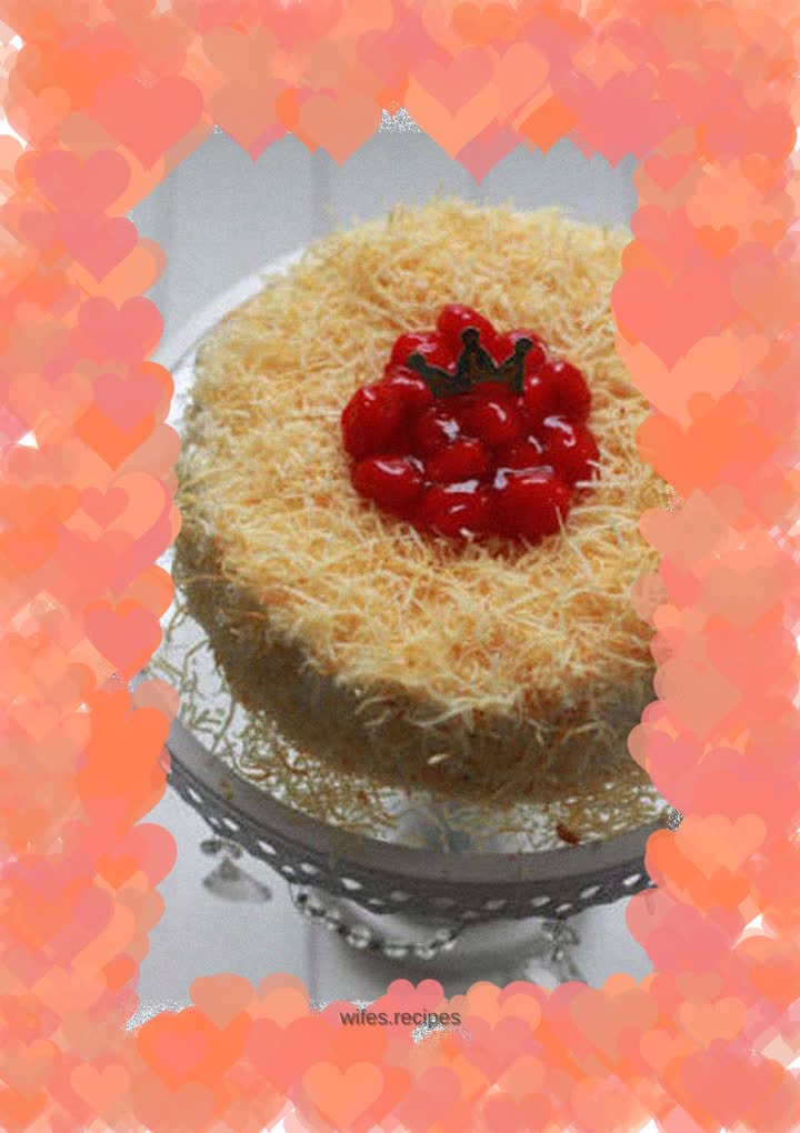 [Tomato Recipe] Coconut-flavored chiffon like flowers - chiffon with coconut milk is more delicious