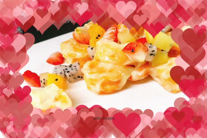 Fruit Salad with Shrimp Balls