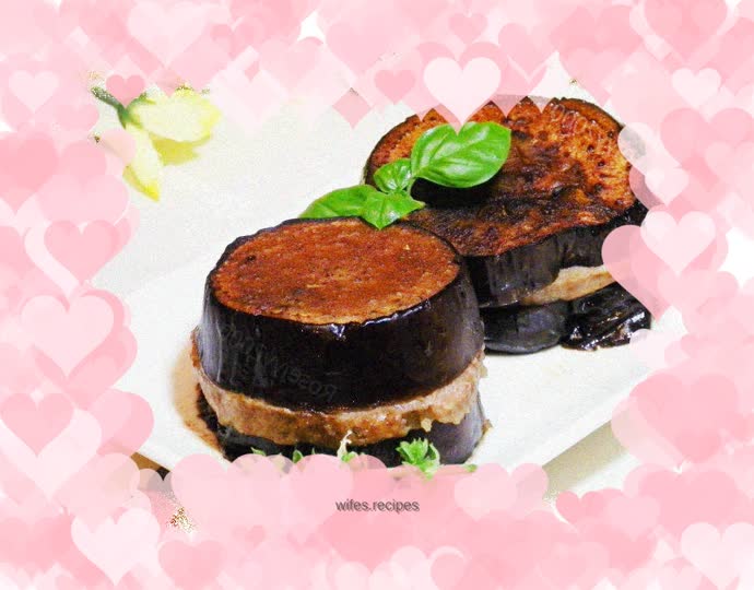 Convenient eggplant "burger"