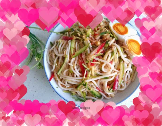 Spicy cold rice noodles