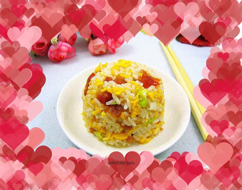 Cantonese Sausage Egg Fried Rice