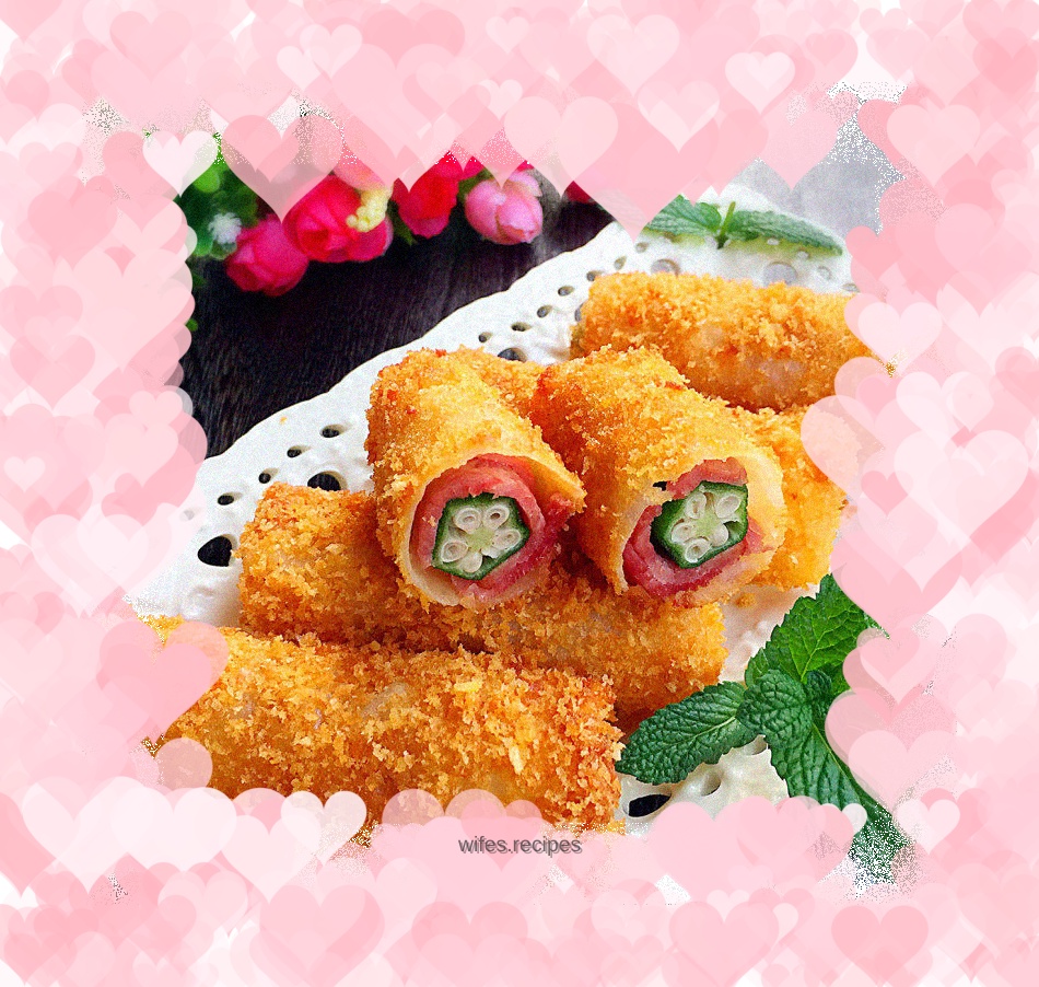 Bacon Okra Spring Wraps