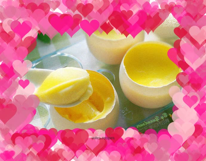 Raw egg pudding