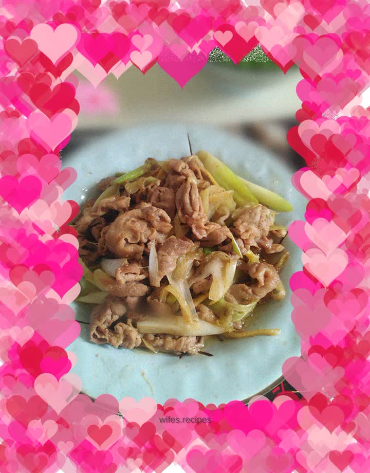 Stir-fried mutton with green onions