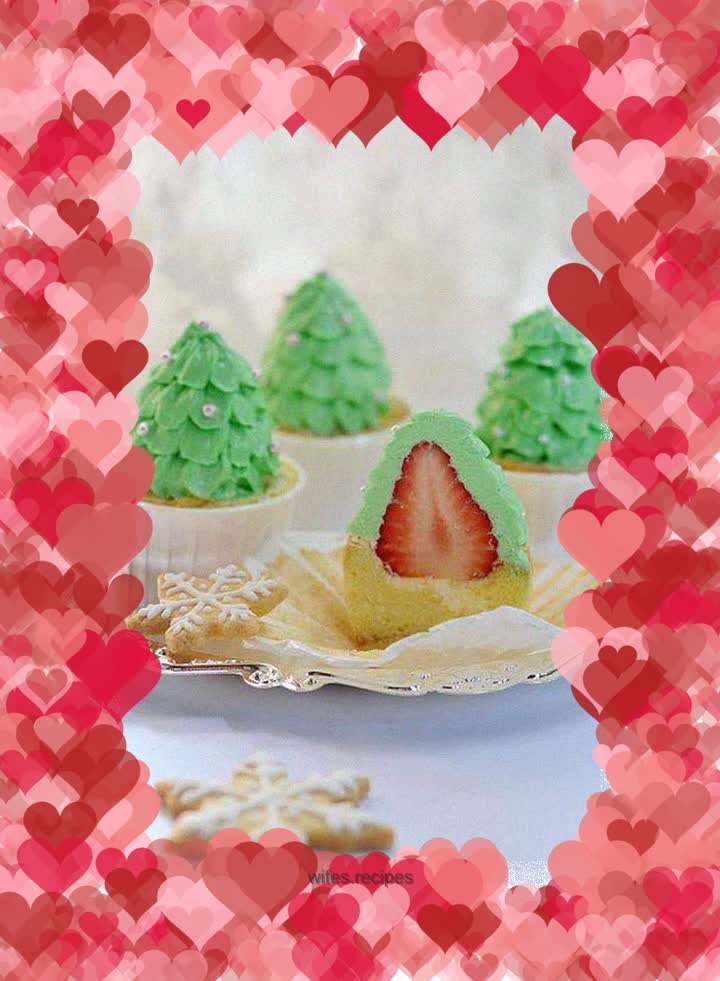 Christmas tree cup cake