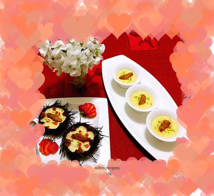 Sea urchin steamed egg