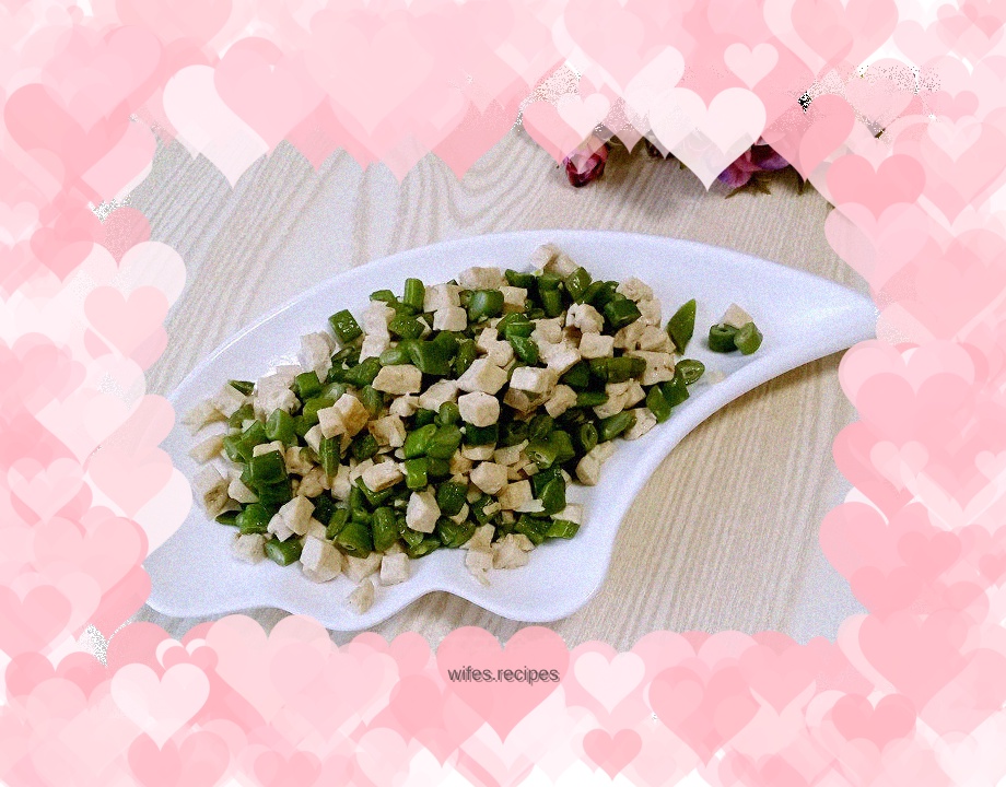 Fried green beans with tofu