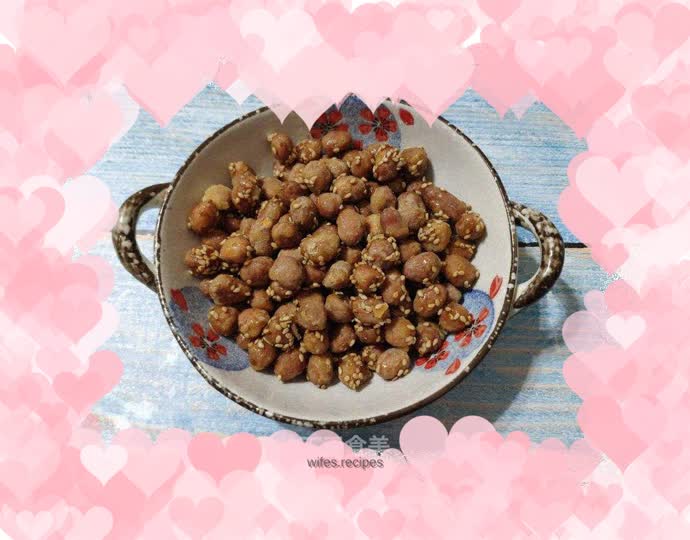 A mouthful of peanuts