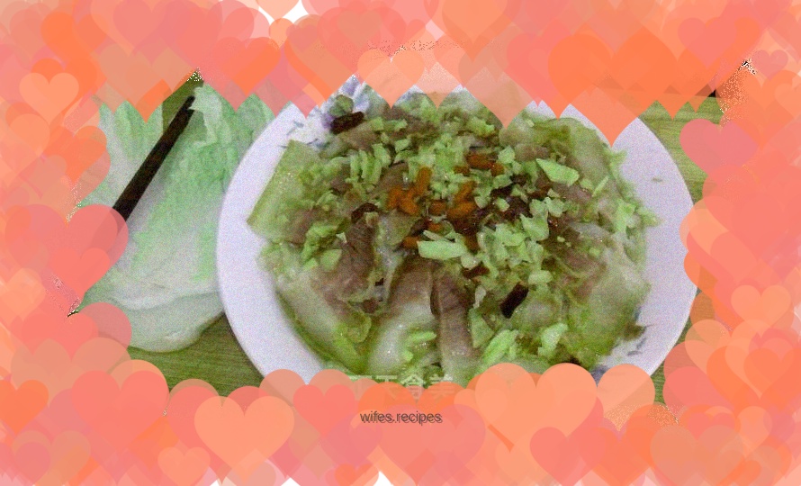 Dry shredded steamed bacon