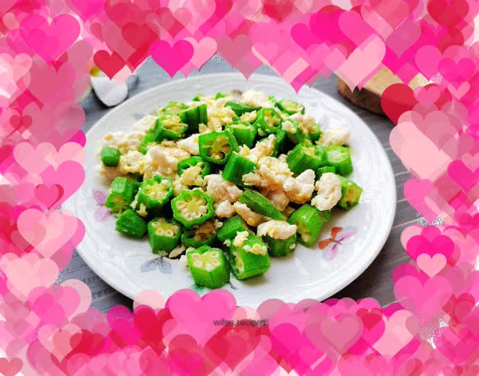 Fried okra with salted egg white