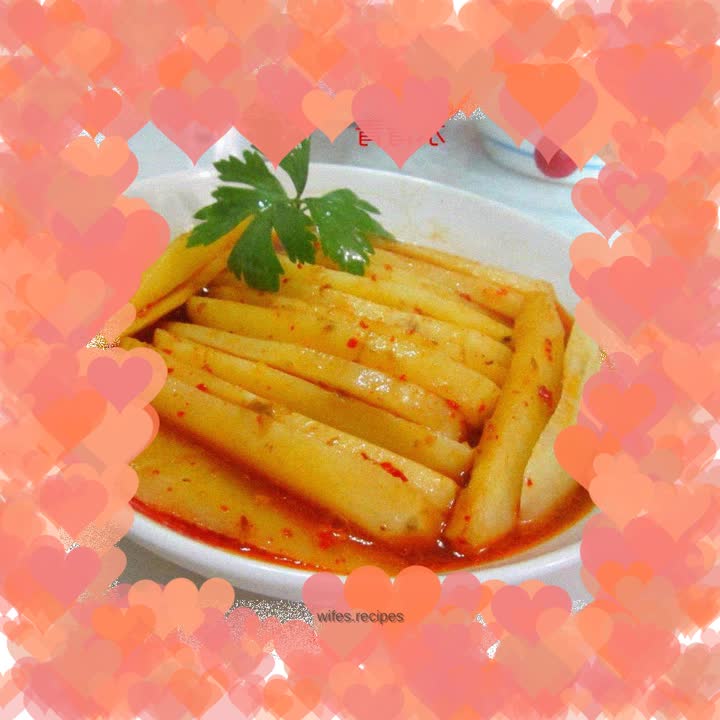 Steamed potato slices