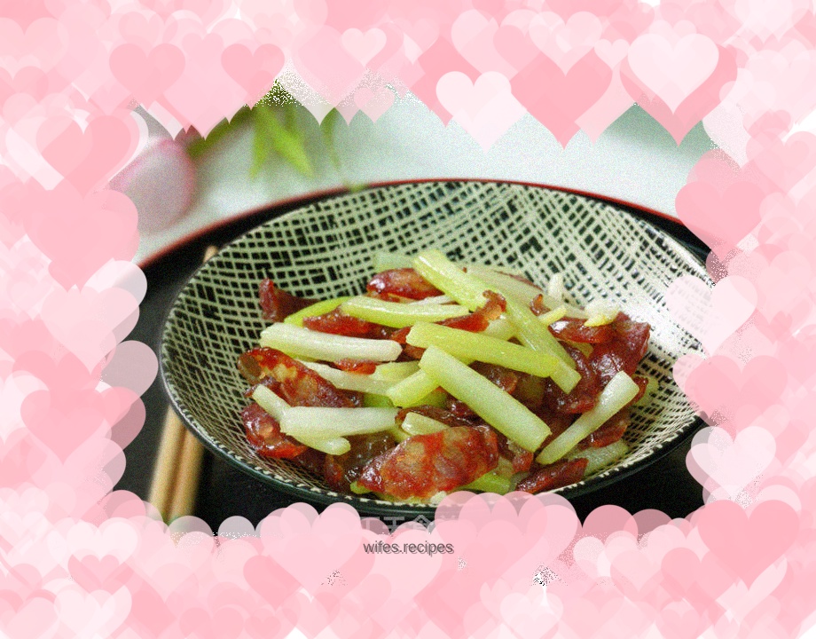 Stir-fried parsley and bacon