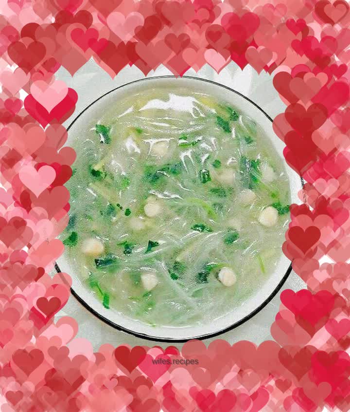 Scallop and white radish soup