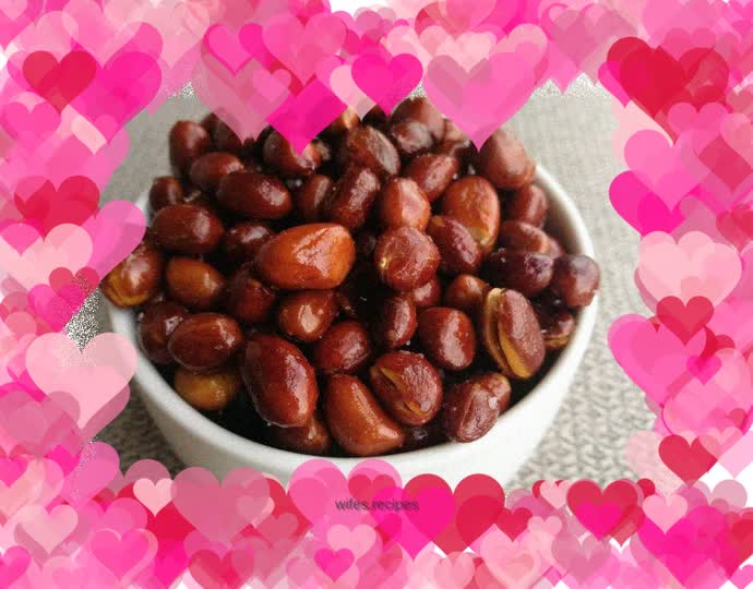 Appetizer for snacks - fried peanuts (less oil version)