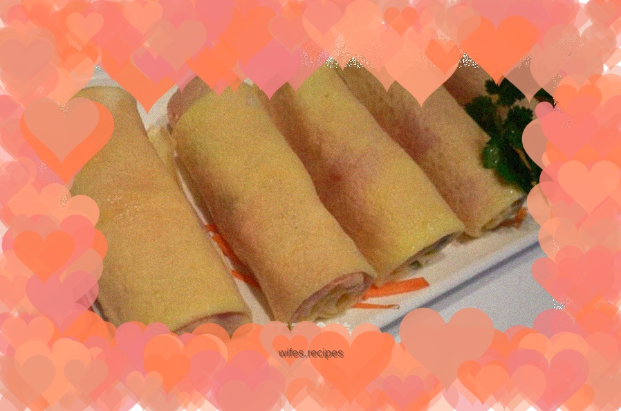 Shutter-wrapped meat rolls