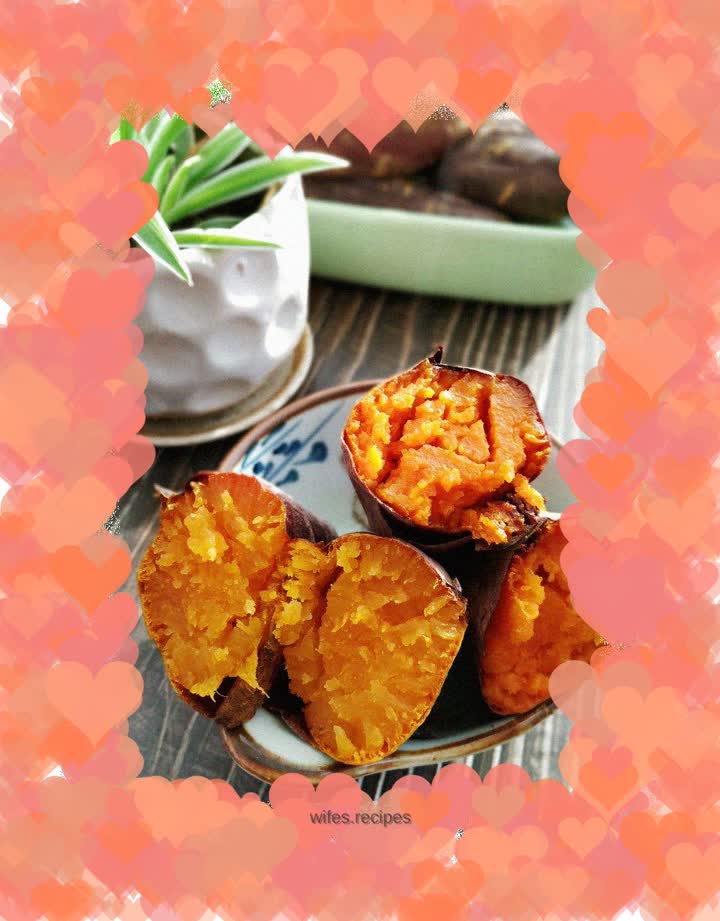 Roast sweet potatoes at home