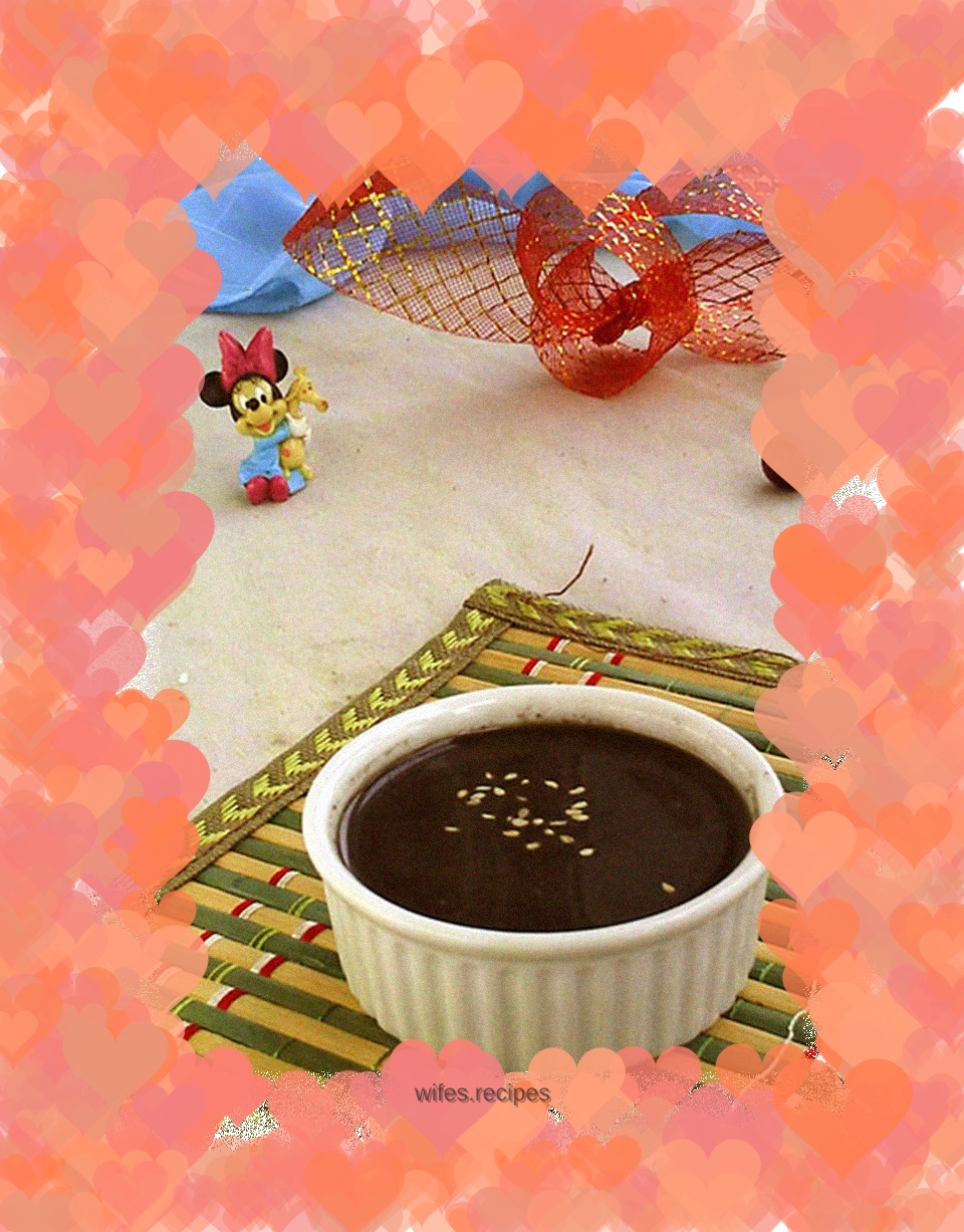 Three black sesame paste