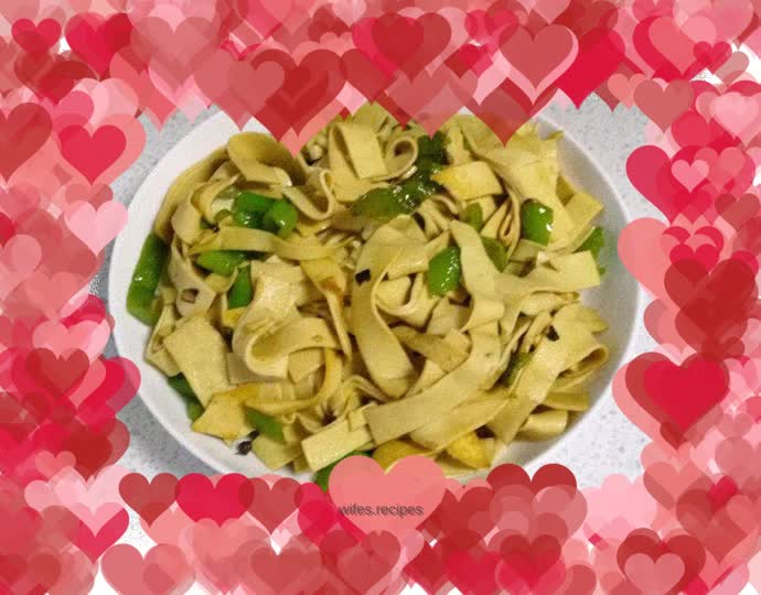 Spicy pepper tofu skin