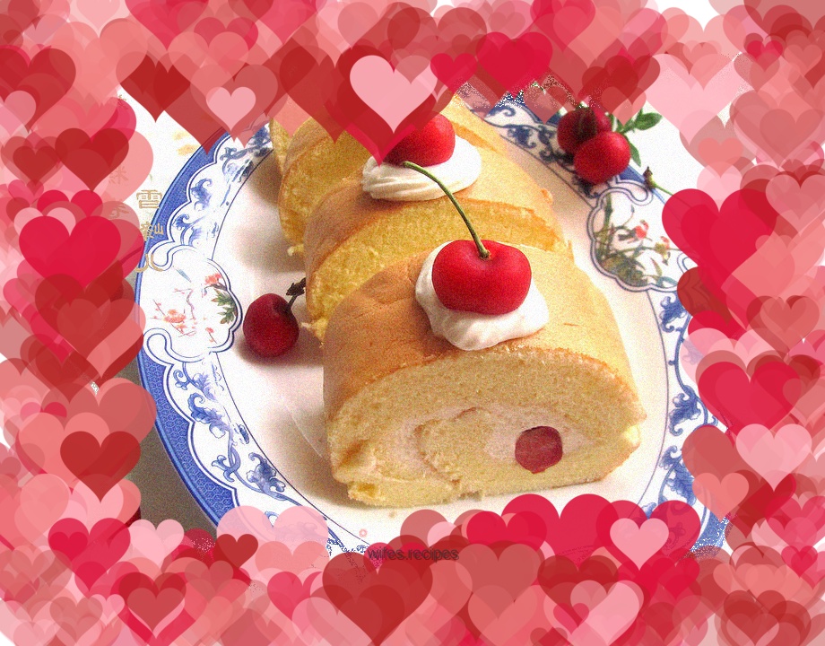 Cherry Cream Cake Roll