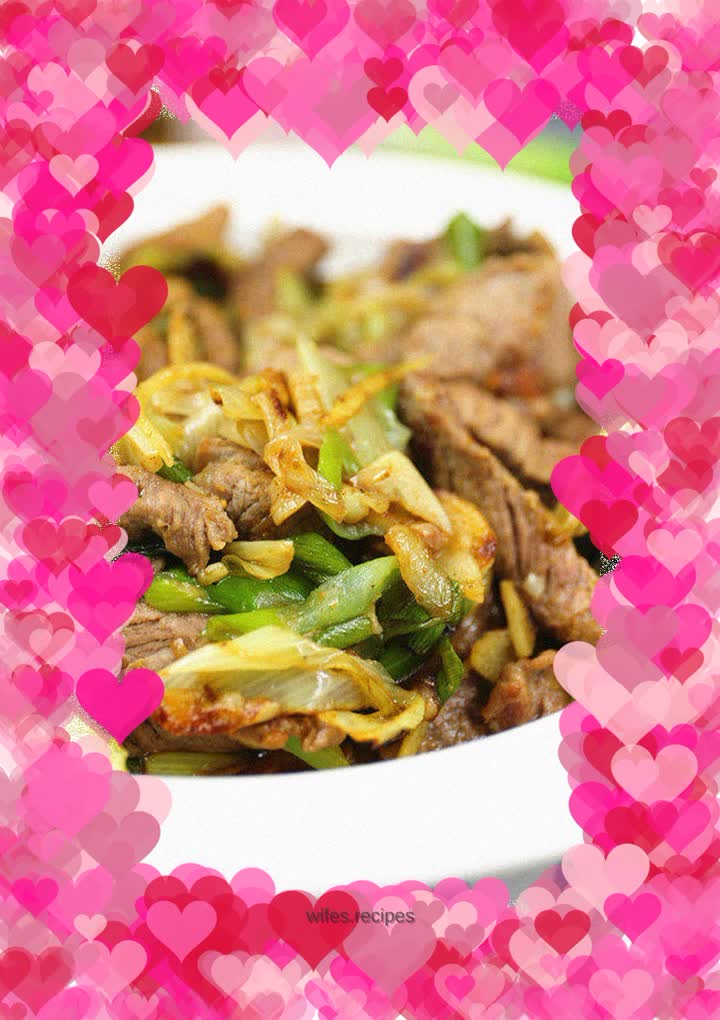 Stir-fried mutton with green onions