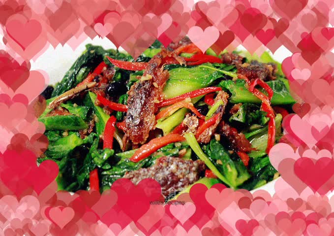 Dace with black bean sauce and lettuce