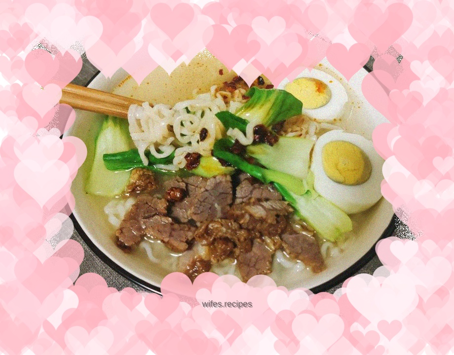 Beef and egg noodles