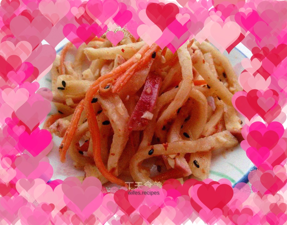 Garlic black sesame dried radish