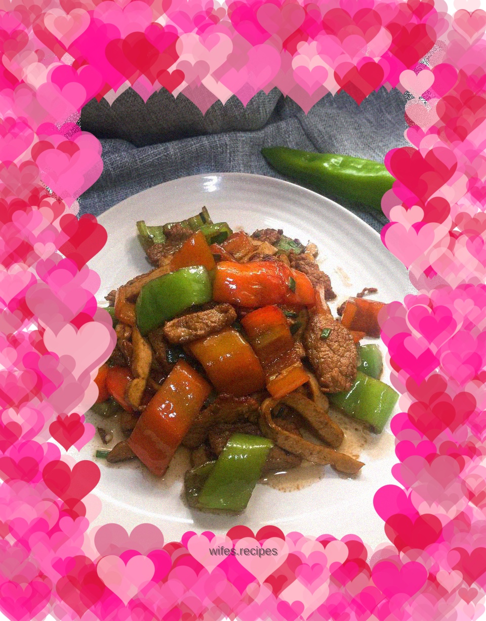 Stir-fried dried meat slices