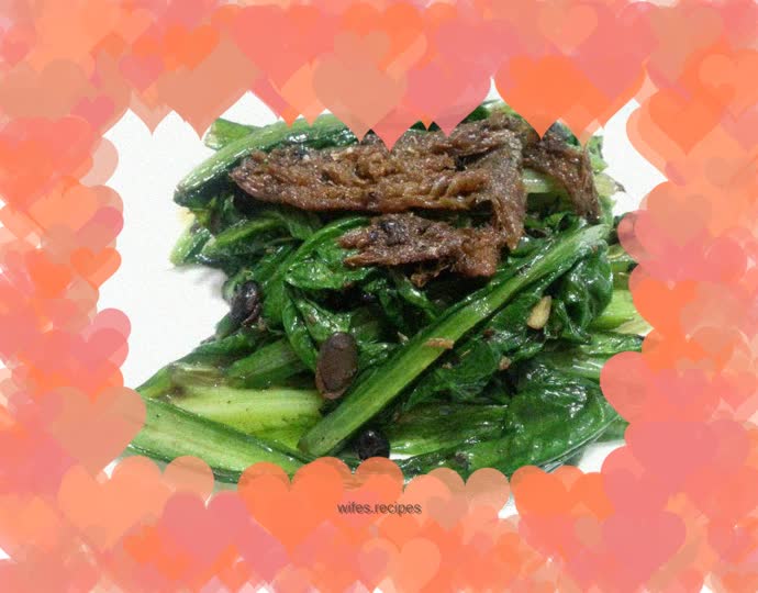 Dace with black bean sauce and lettuce