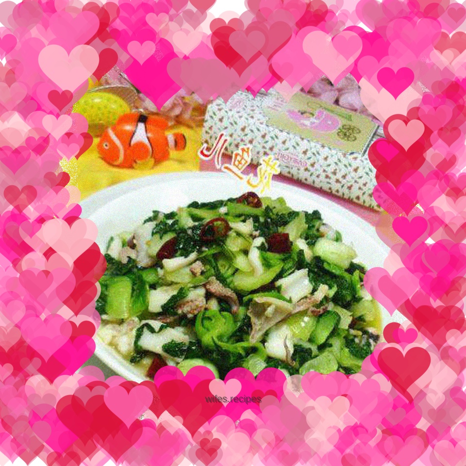 Stir-fried squid with pickled vegetables