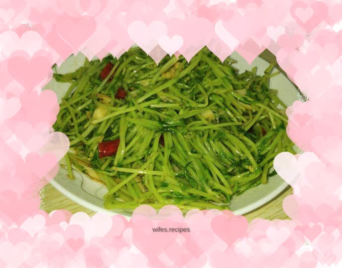 Spicy stir-fried pea sprouts
