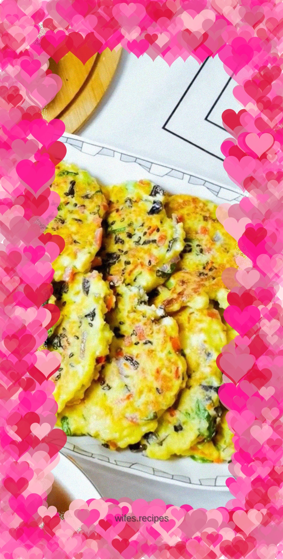 Tofu, vegetable and egg pancakes