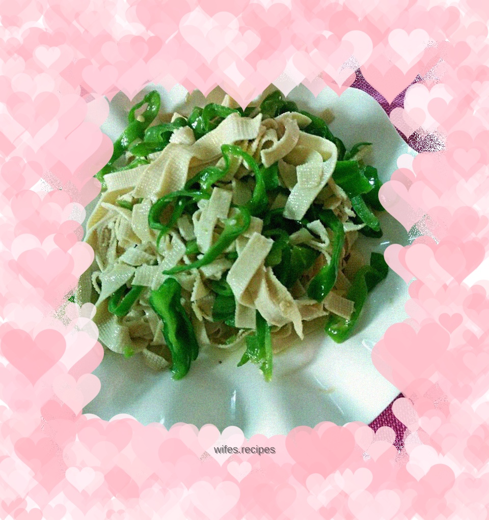 Green pepper tofu skin