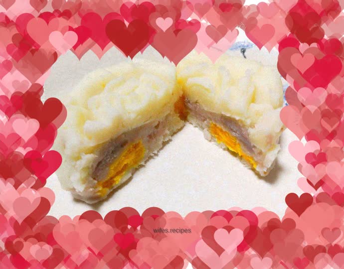 Yam and taro paste mooncakes