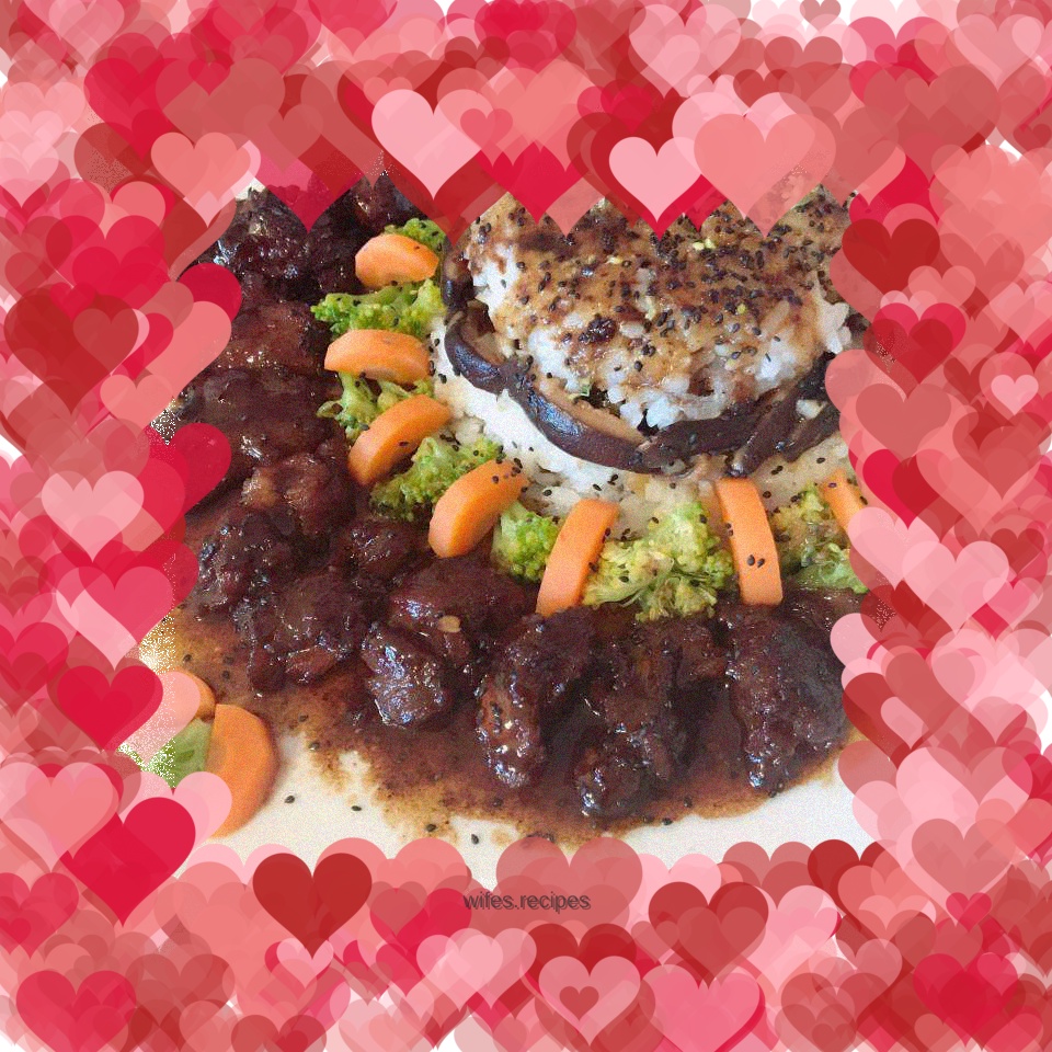 Teriyaki Chicken Leg Rice with Garlic and Shiitake Mushrooms