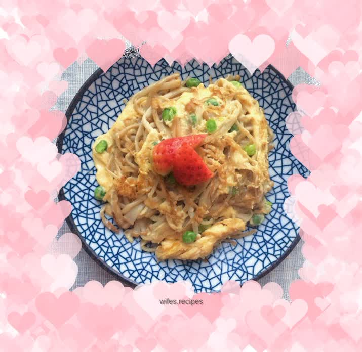 Enoki Mushroom Egg Pancake