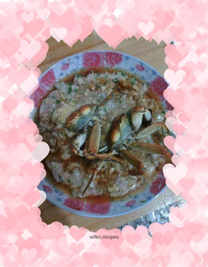 Steamed crab with minced meat