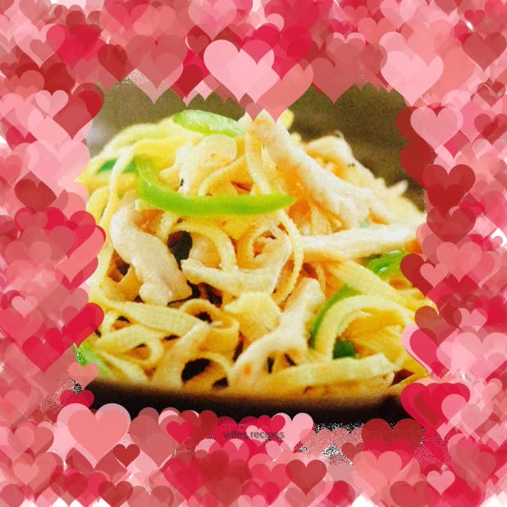 Shredded green pepper