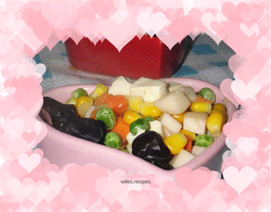 Colorful mixed vegetables