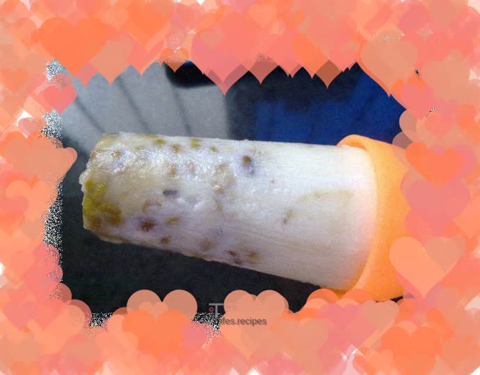 Yam and mung bean popsicles