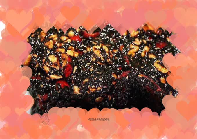 Handmade homemade donkey hide gelatin cake