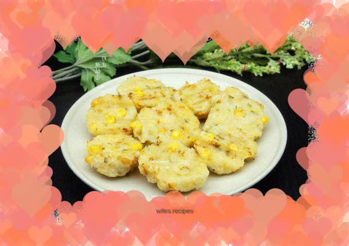 Grilled rice balls with shrimp skin